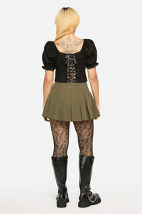 Black Friday - Graff Pinstripe Skort - olive