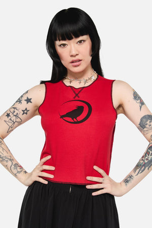 Black Friday - Wahn Ribbed Jersey Tank - red