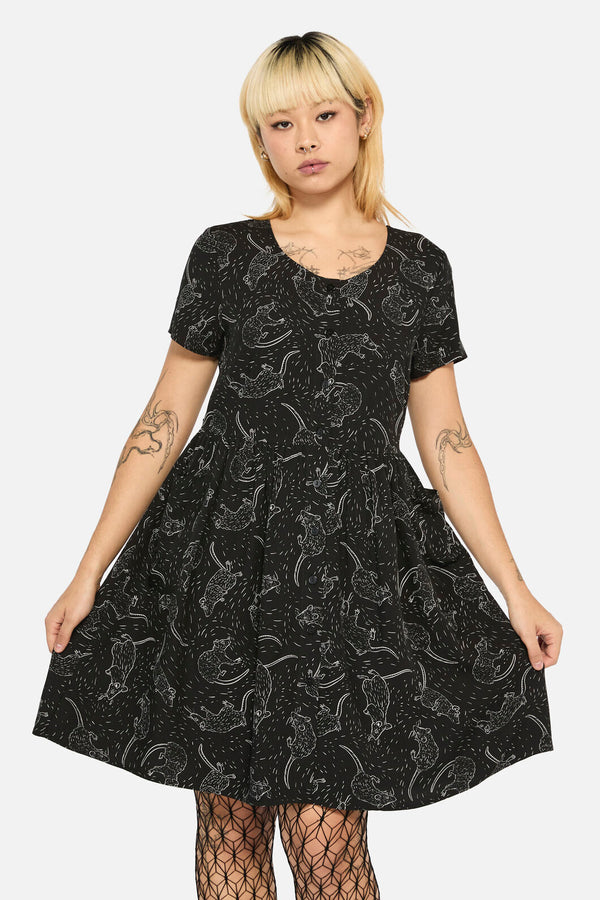 Black Friday - Ratbag ShortSleevedGrungeDress - black