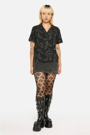Black Friday - RatbagShortSleevedGrungeBlouse - black
