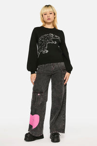 Black Friday - Rat Grunge Knit - black