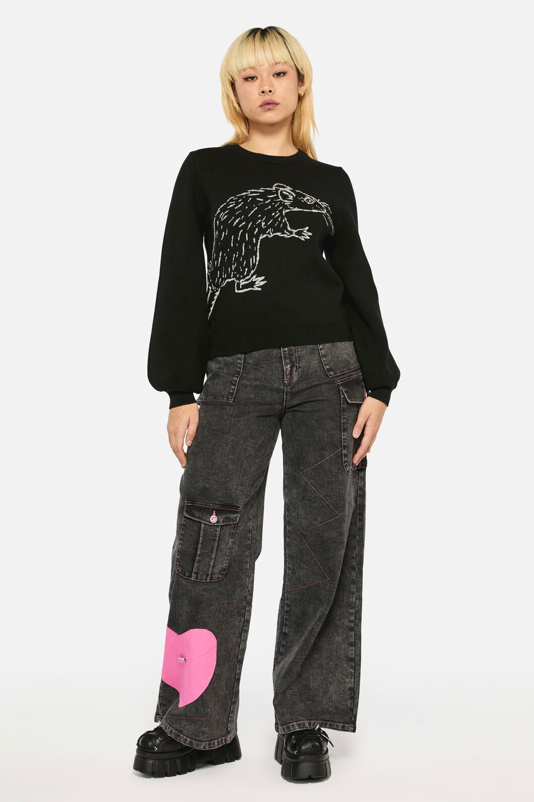 Black Friday - Rat Grunge Knit - black