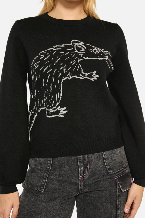 Black Friday - Rat Grunge Knit - black