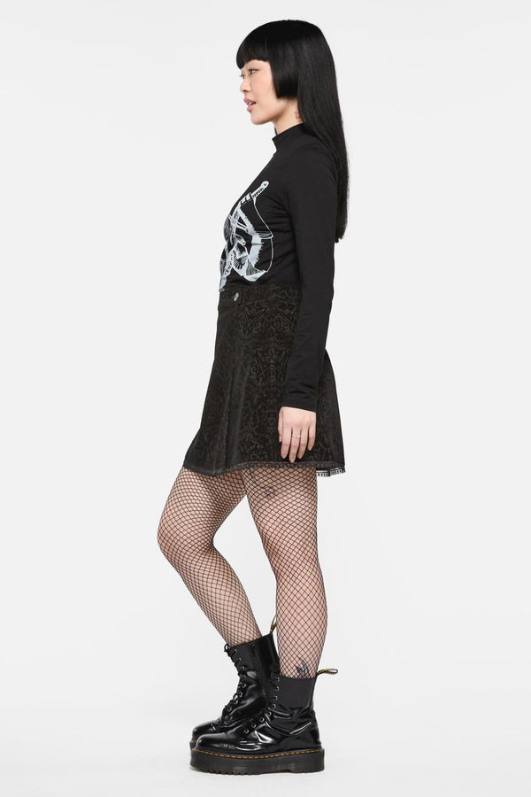 Black Friday - Not Afraid Velvet Skirt - black