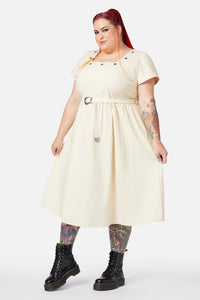 Black Friday - Curve Saloon Midi Dress - cream