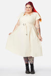 Black Friday - Curve Saloon Midi Dress - cream