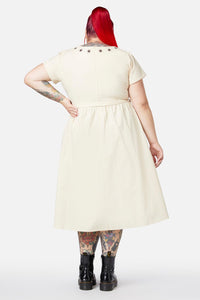 Black Friday - Curve Saloon Midi Dress - cream