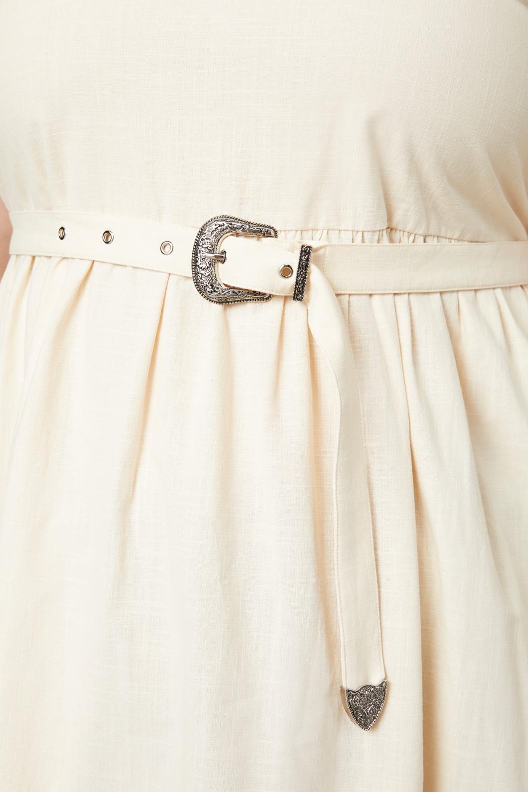 Black Friday - Curve Saloon Midi Dress - cream