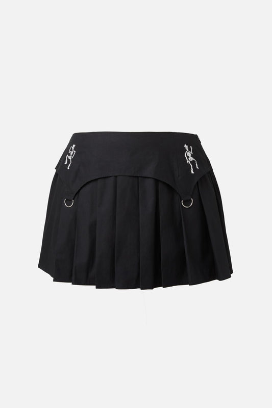 Black Friday - Curve Skelly Yoke Skort - black
