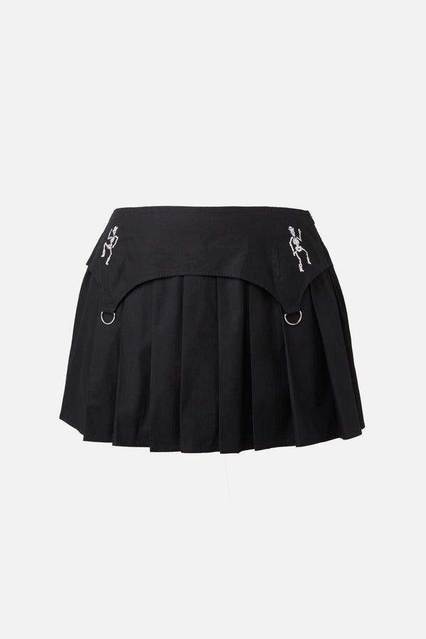 Black Friday - Curve Skelly Yoke Skort - black