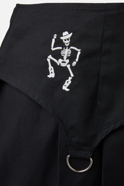 Black Friday - Curve Skelly Yoke Skort - black