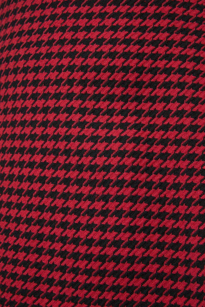 Black Friday - Curve Virtue Houndstooth Skirt - red-black