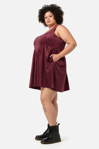 Black Friday - Curve Unified Cord Pinny - maroon