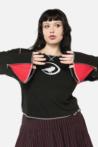 Black Friday - Curve Wahn Ribbed Jersey Top - black