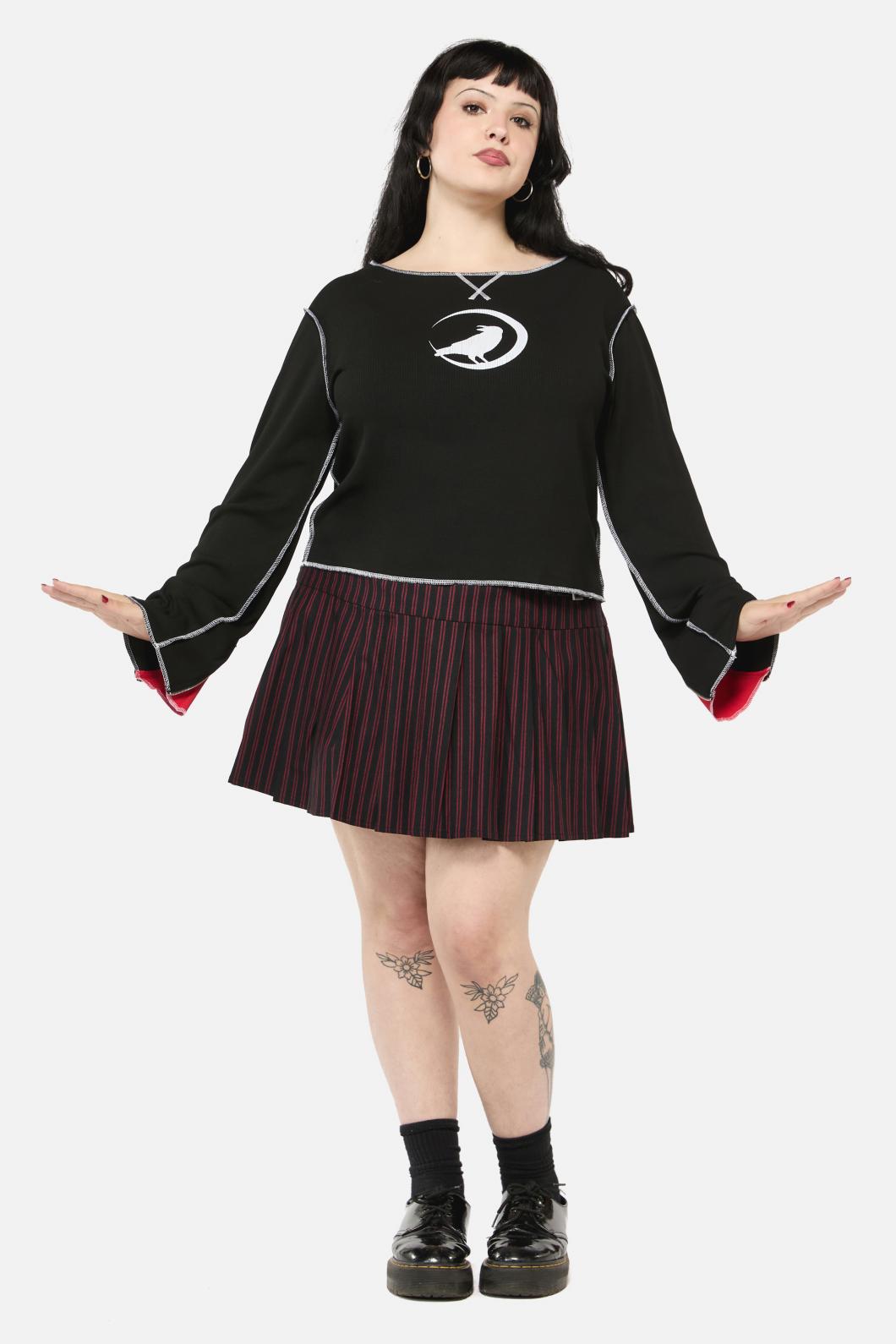 Black Friday - Curve Wahn Ribbed Jersey Top - black