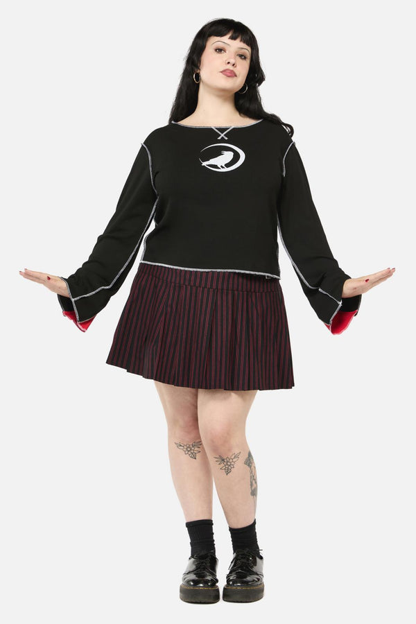 Black Friday - Curve Wahn Ribbed Jersey Top - black