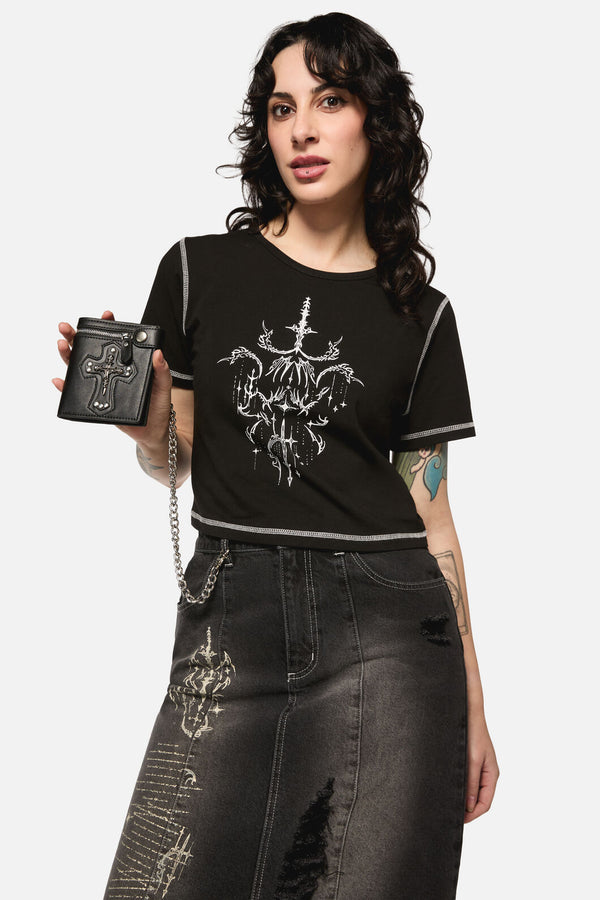 Black Friday - Cross Skull Wallet - black