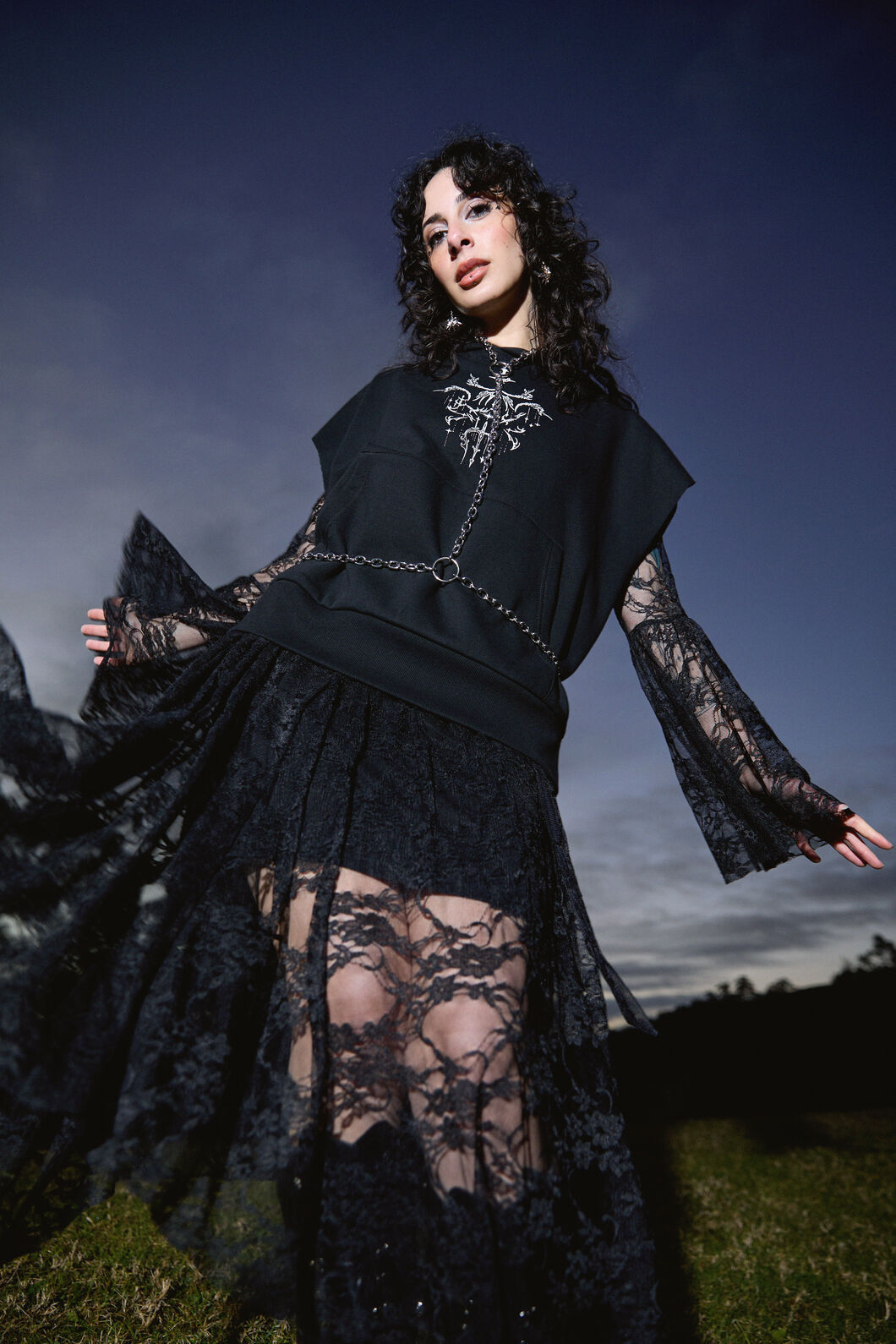 Black Friday - Chained Harness - silver