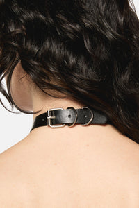 Black Friday - Stud & Ring Choker - black