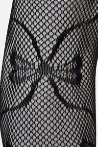 Black Friday - Bow Mesh Tights - black