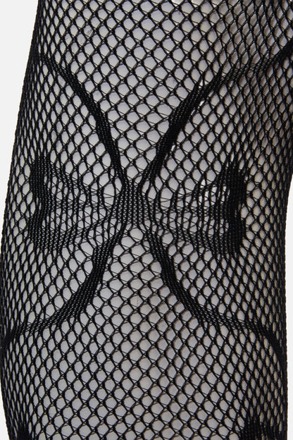 Black Friday - Bow Mesh Tights - black