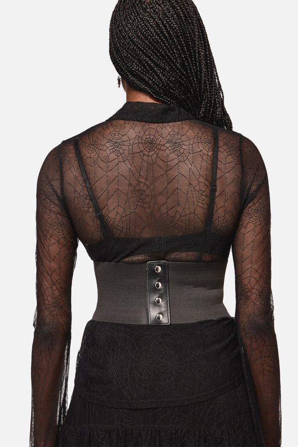 Black Friday - Cobweb Corset Belt - black