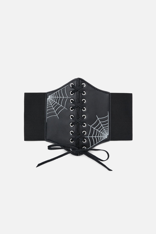 Black Friday - Cobweb Corset Belt - black
