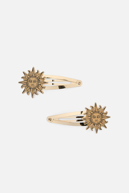 Black Friday - Celestial Sun Hair Clips - gold