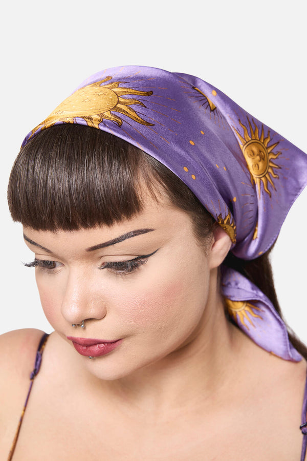 Black Friday - Cosmic Light Satin Scarf - purple