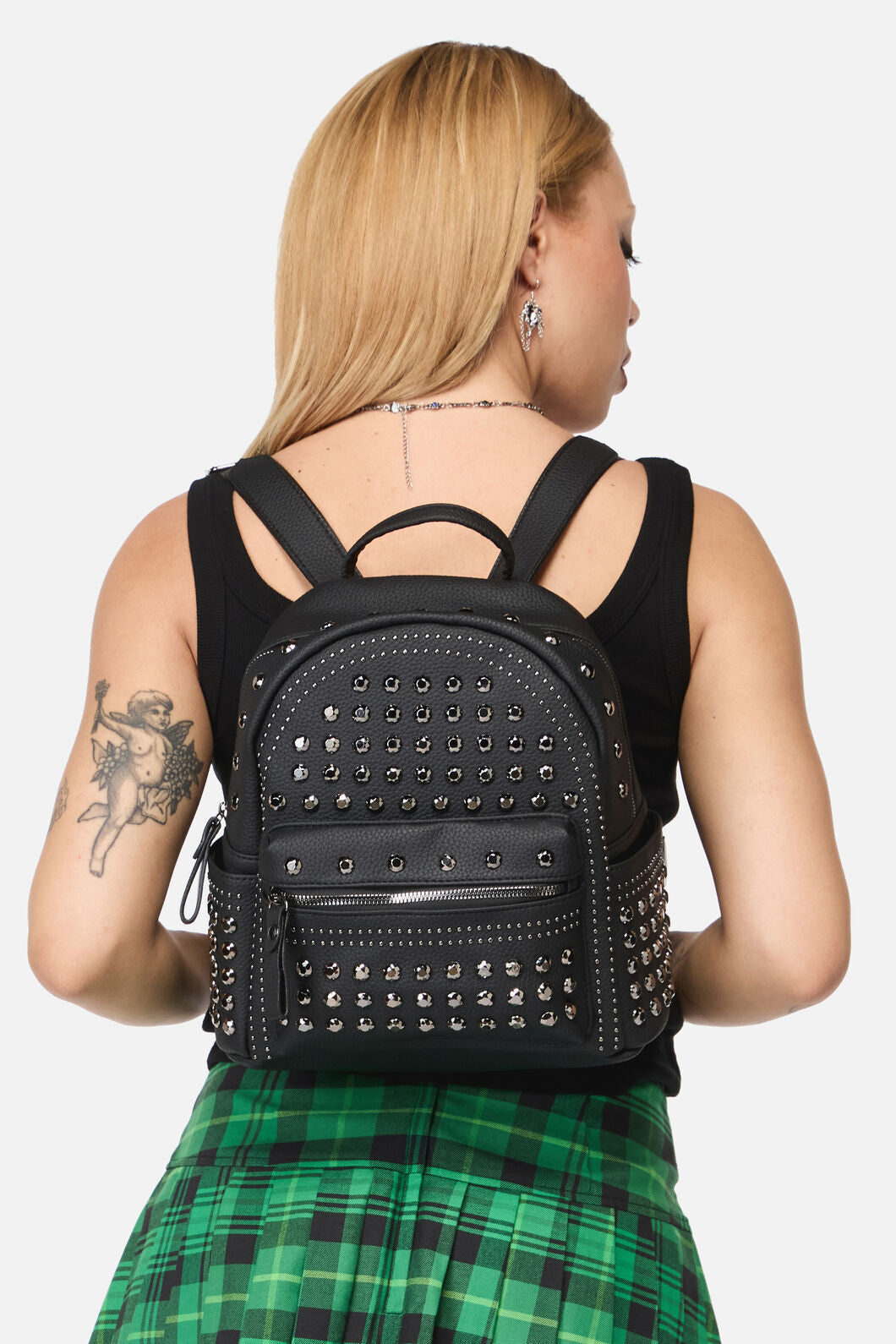 black studded mini backpack Studded Backpack – Dangerfield