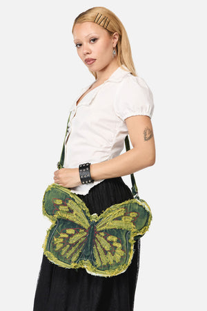 Black Friday - Torn Butterfly Bag - green