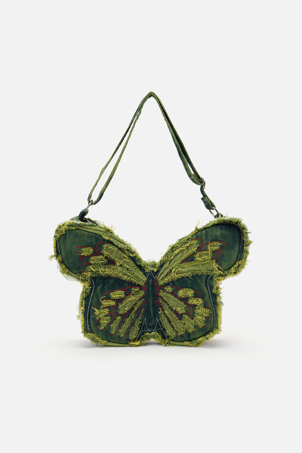 Black Friday - Torn Butterfly Bag - green