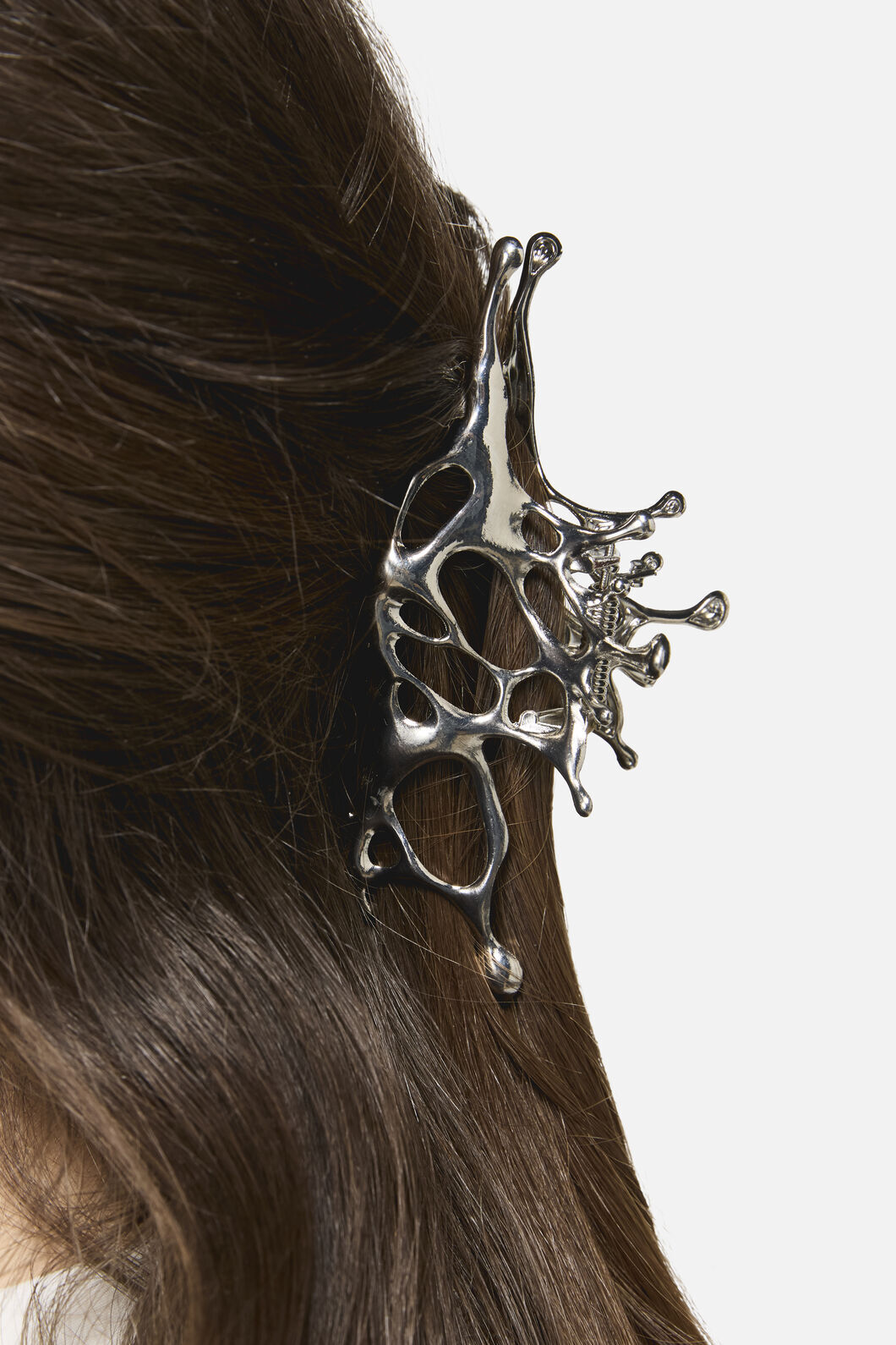 Black Friday - Melted Claw Clip - silver