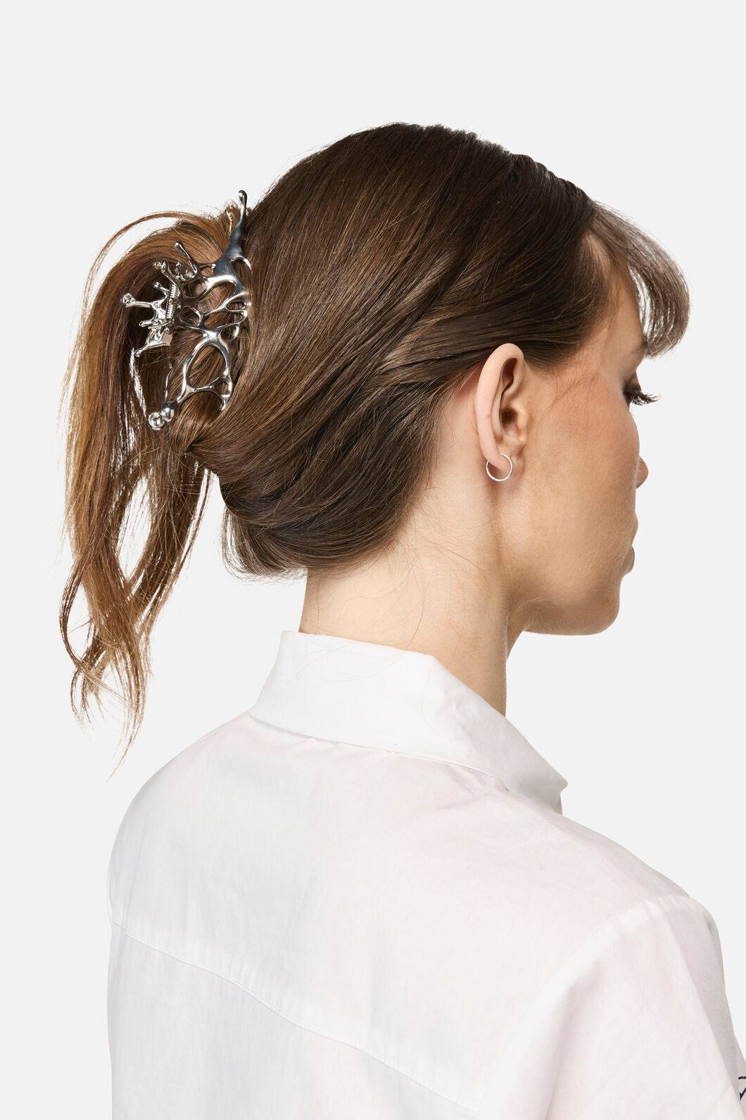 Black Friday - Melted Claw Clip - silver