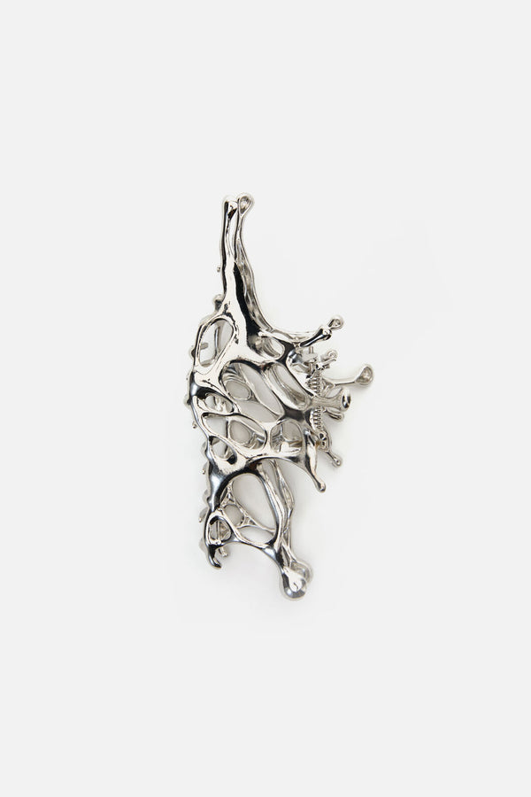 Black Friday - Melted Claw Clip - silver