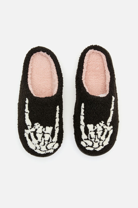 Black Friday - Rock On Slippers - black