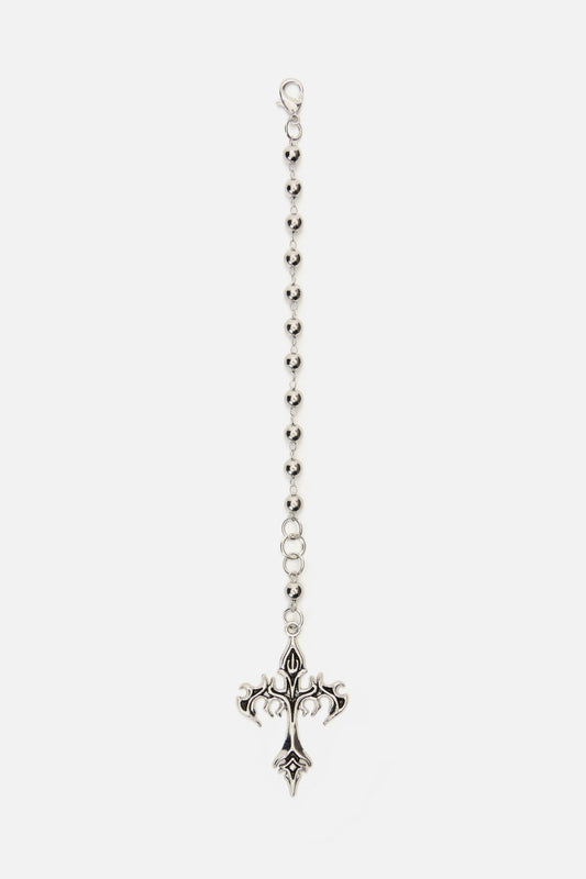 Black Friday - Cyber Cross Bag Charm - silver