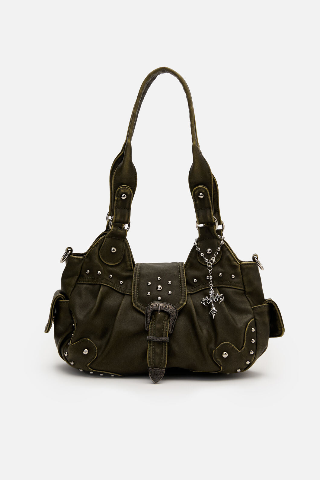 Black Friday - Cyber Cross Bag Charm - silver