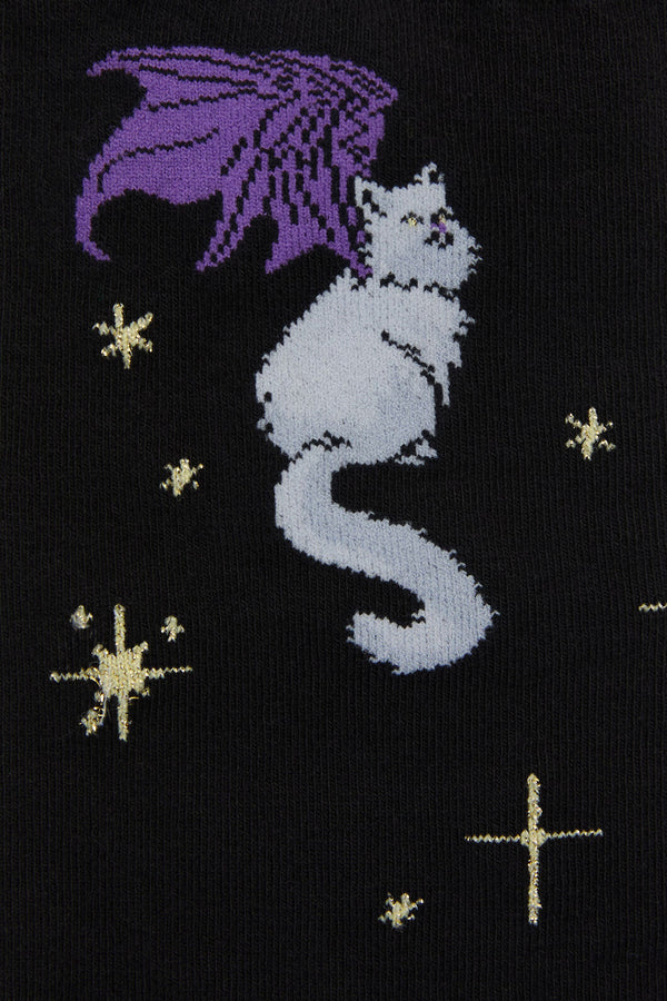 Black Friday - Bat Cat Socks - black