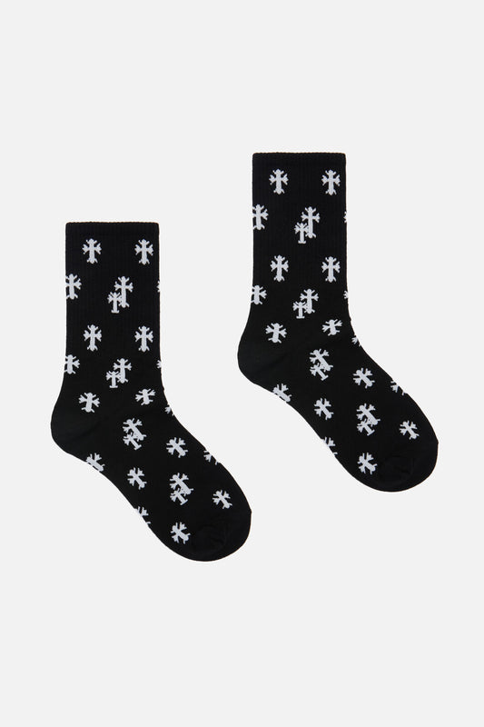Black Friday - Black Crosses Socks - black