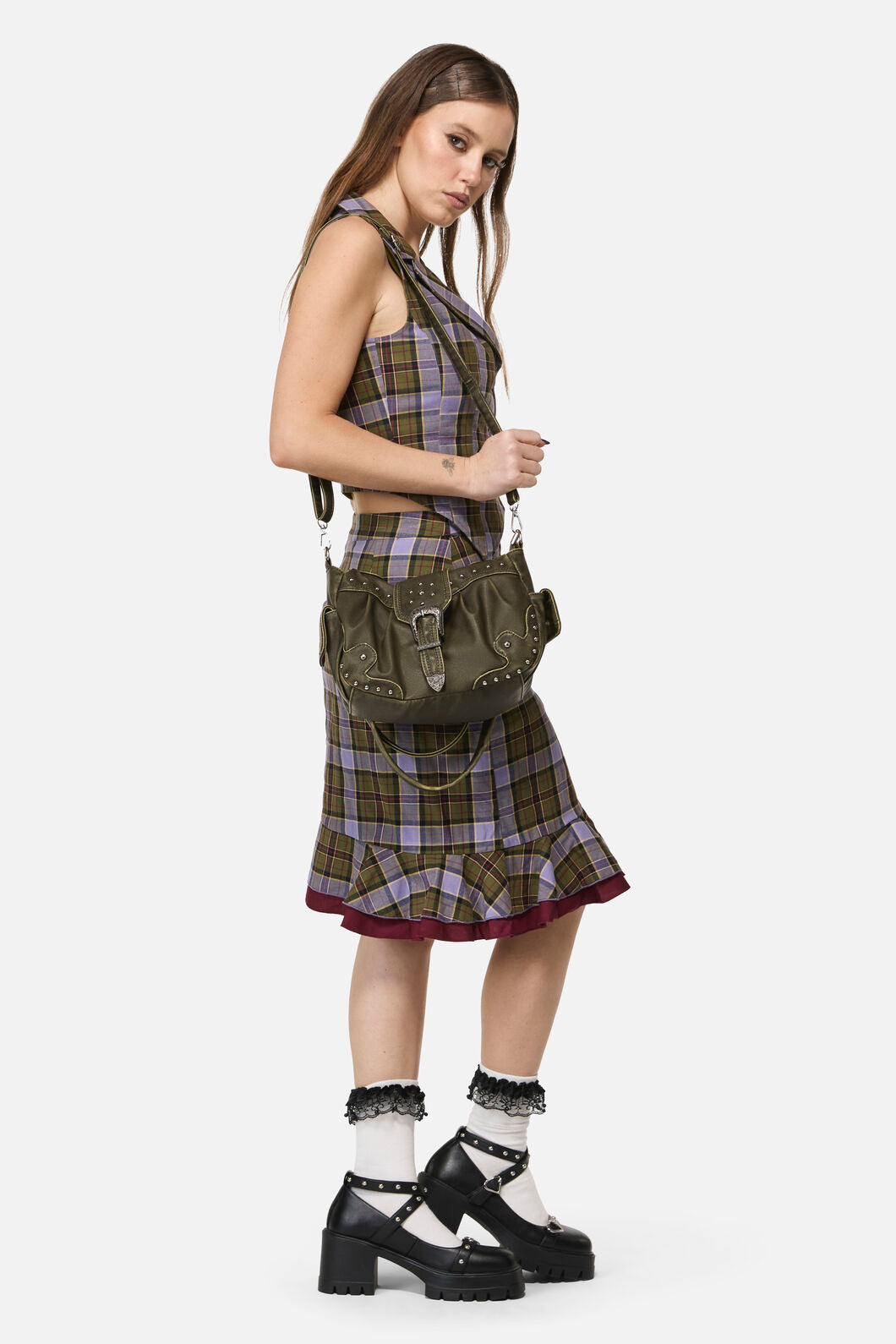 Black Friday - Olive Vintage Buckle & Stud Ba - olive