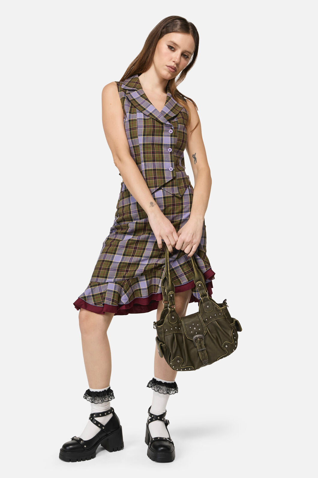 Black Friday - Olive Vintage Buckle & Stud Ba - olive