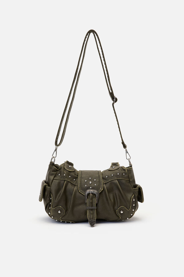 Black Friday - Olive Vintage Buckle & Stud Ba - olive