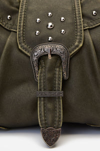 Black Friday - Olive Vintage Buckle & Stud Ba - olive