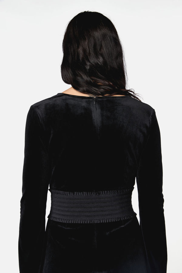 Black Friday - Cross Over Mesh & Stud Corset Belt - black