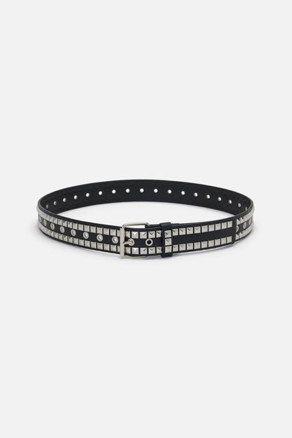 Black Friday - Pyramid Stud Border Belt - black