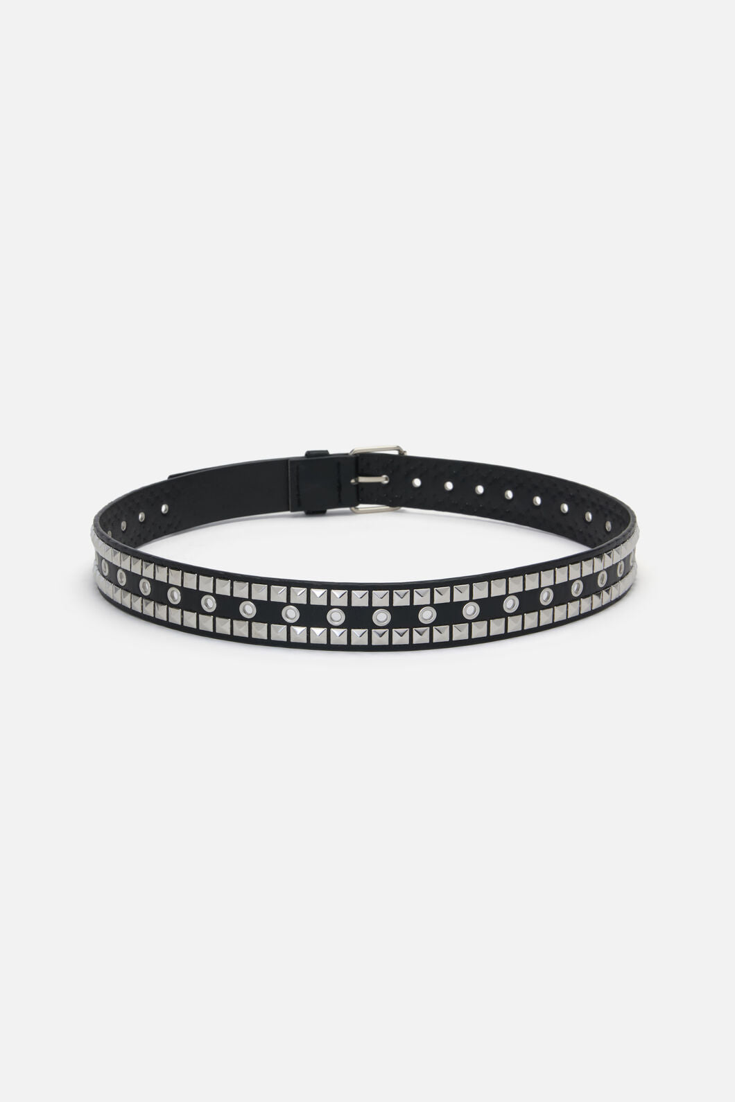 Black Friday - Pyramid Stud Border Belt - black