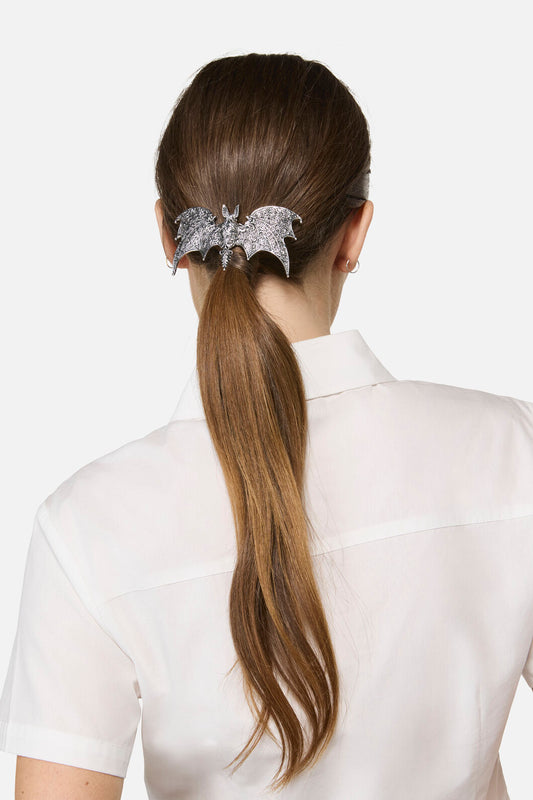 Black Friday - Bat Barrette Clip - silver