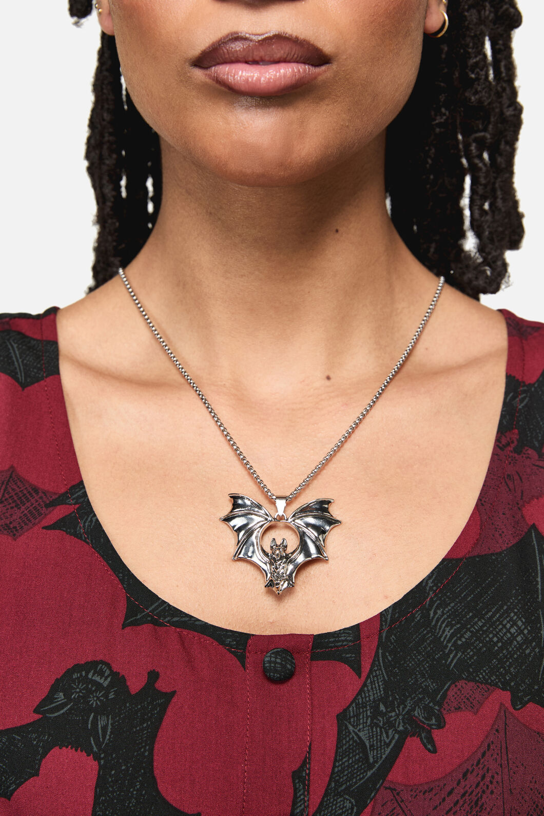 Black Friday - Bat Necklace - silver