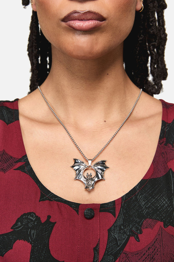 Black Friday - Bat Necklace - silver